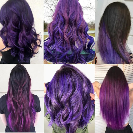 10pc Clip-In Colored Synthetic Hair Extensions for Instant Highlights