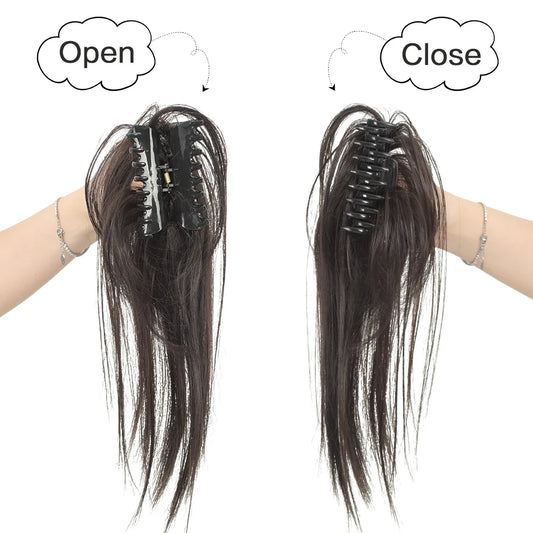 10-Inch Straight Claw Clip Ponytail Hair Extension