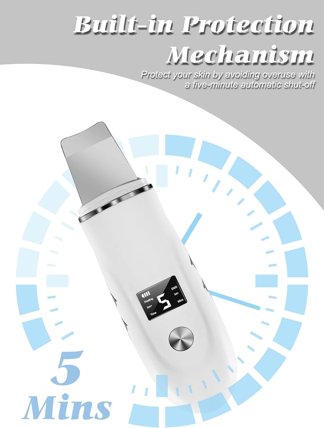 Ultrasonic Facial Skin Scrubber and Pore Cleansing Spatula Device - 13
