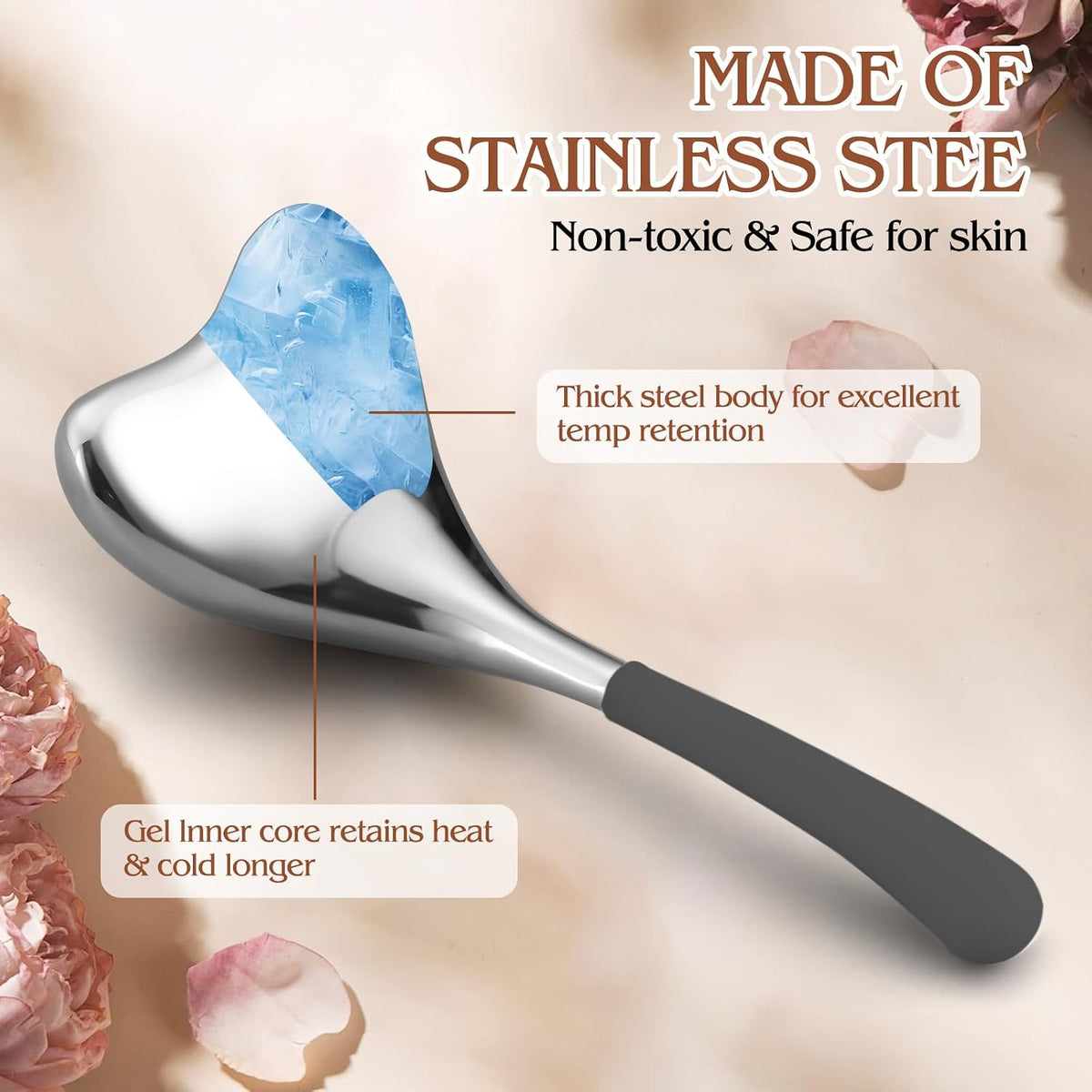 2-in-1 Stainless Steel Facial Cooling Cryo Sticks for Skin Tightening