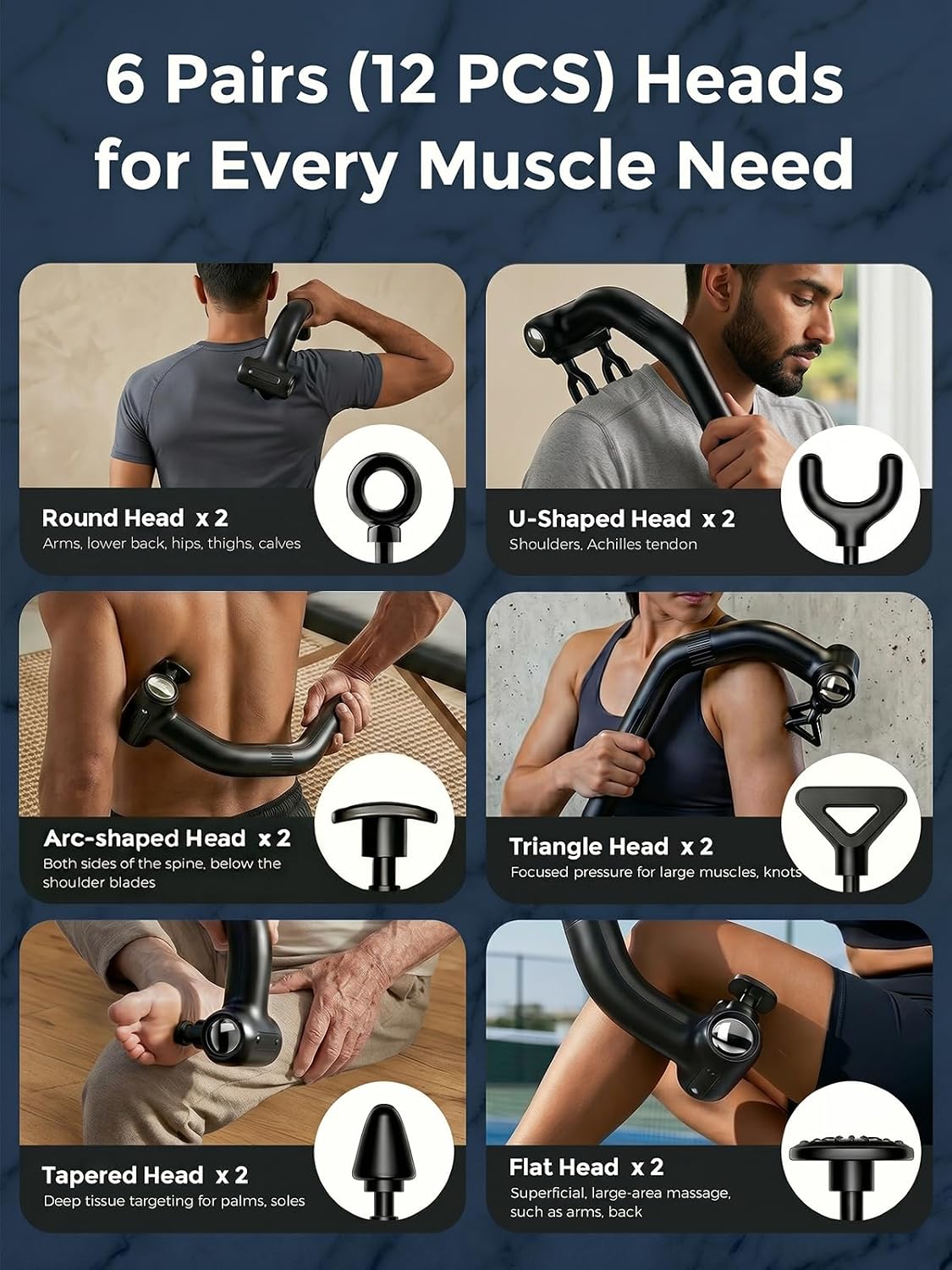 Dual Head Percussion Massage Gun for Full Body Muscle Relief