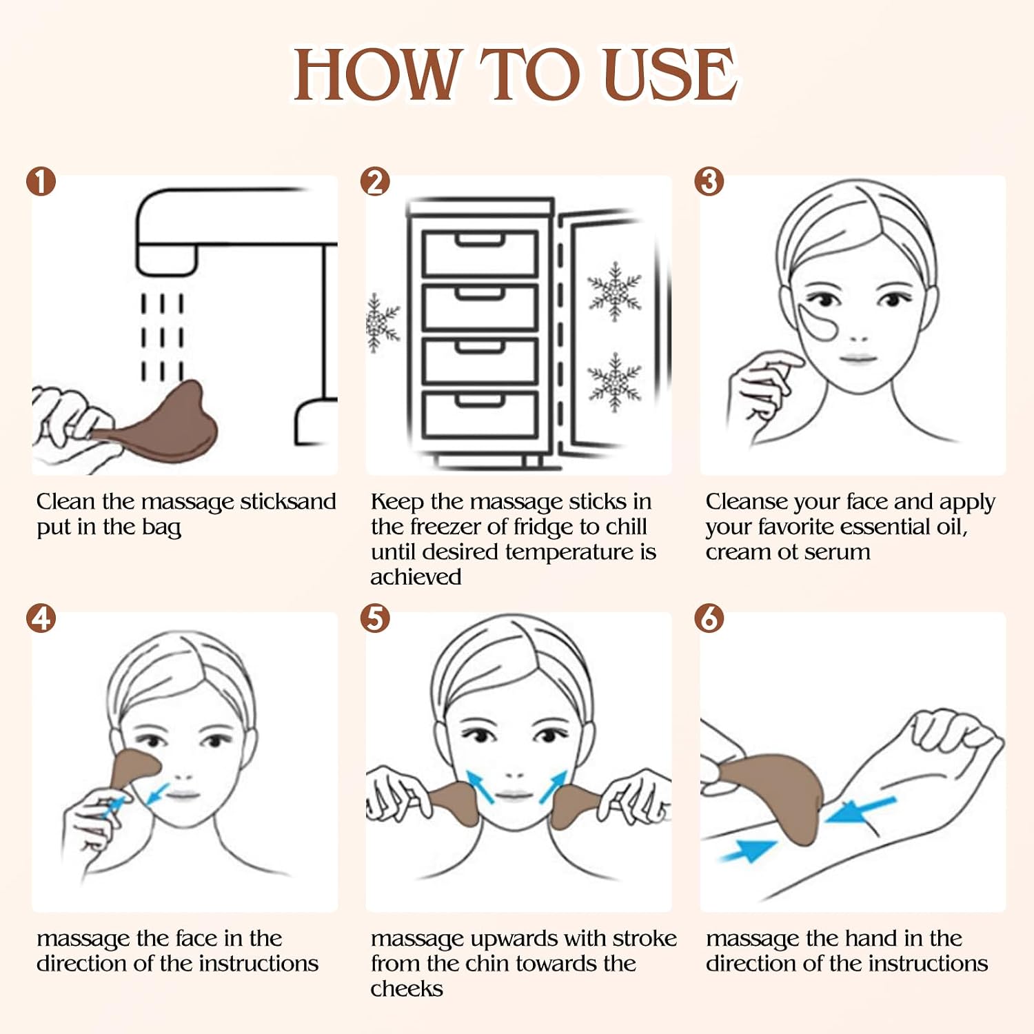 2-in-1 Stainless Steel Facial Cooling Cryo Sticks for Skin Tightening - 11