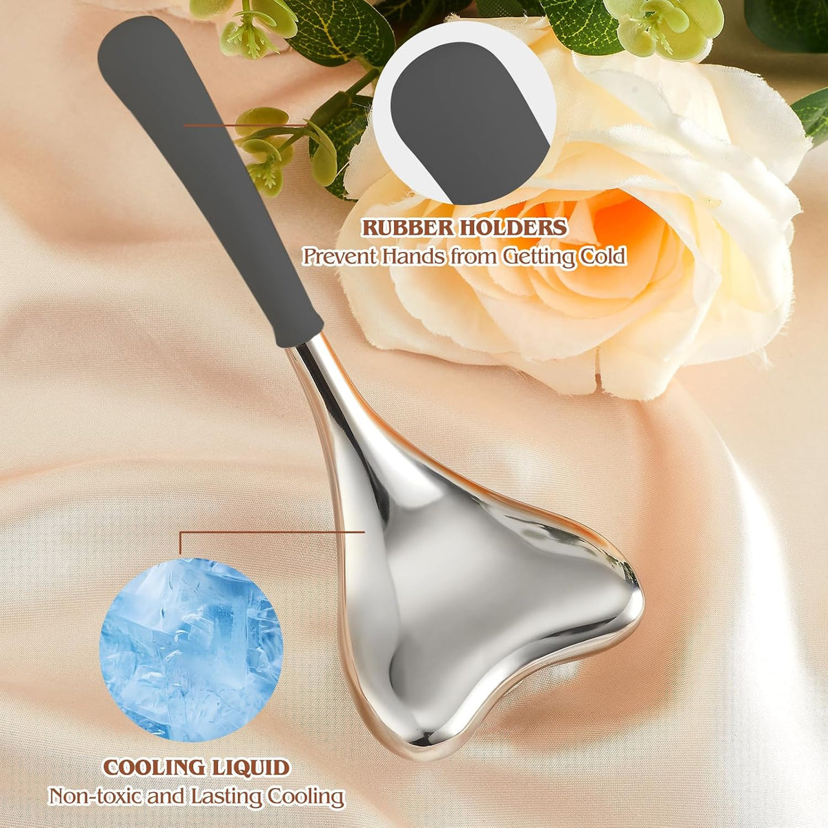 2-in-1 Stainless Steel Facial Cooling Cryo Sticks for Skin Tightening