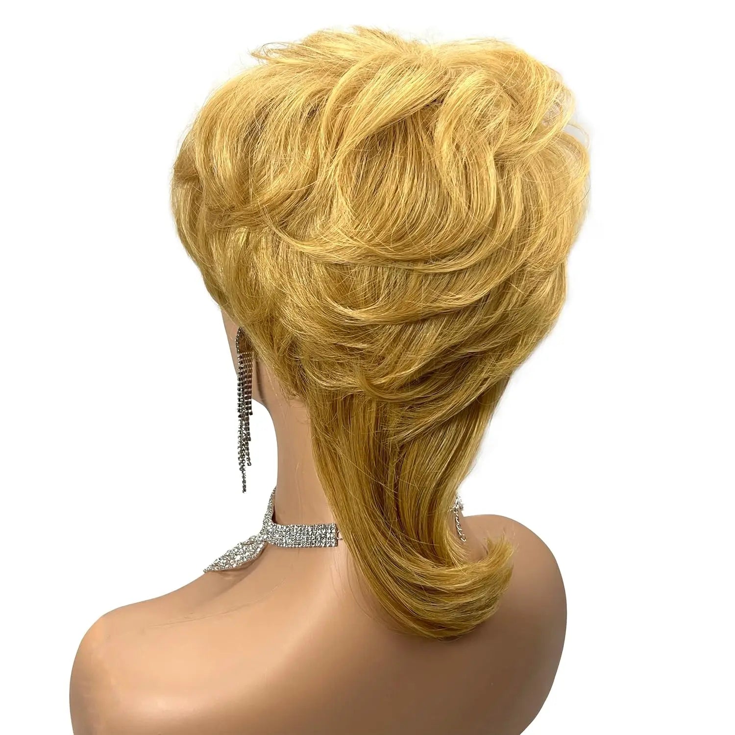 Short Curly Mullet Pixie Cut Wig for Women - 11