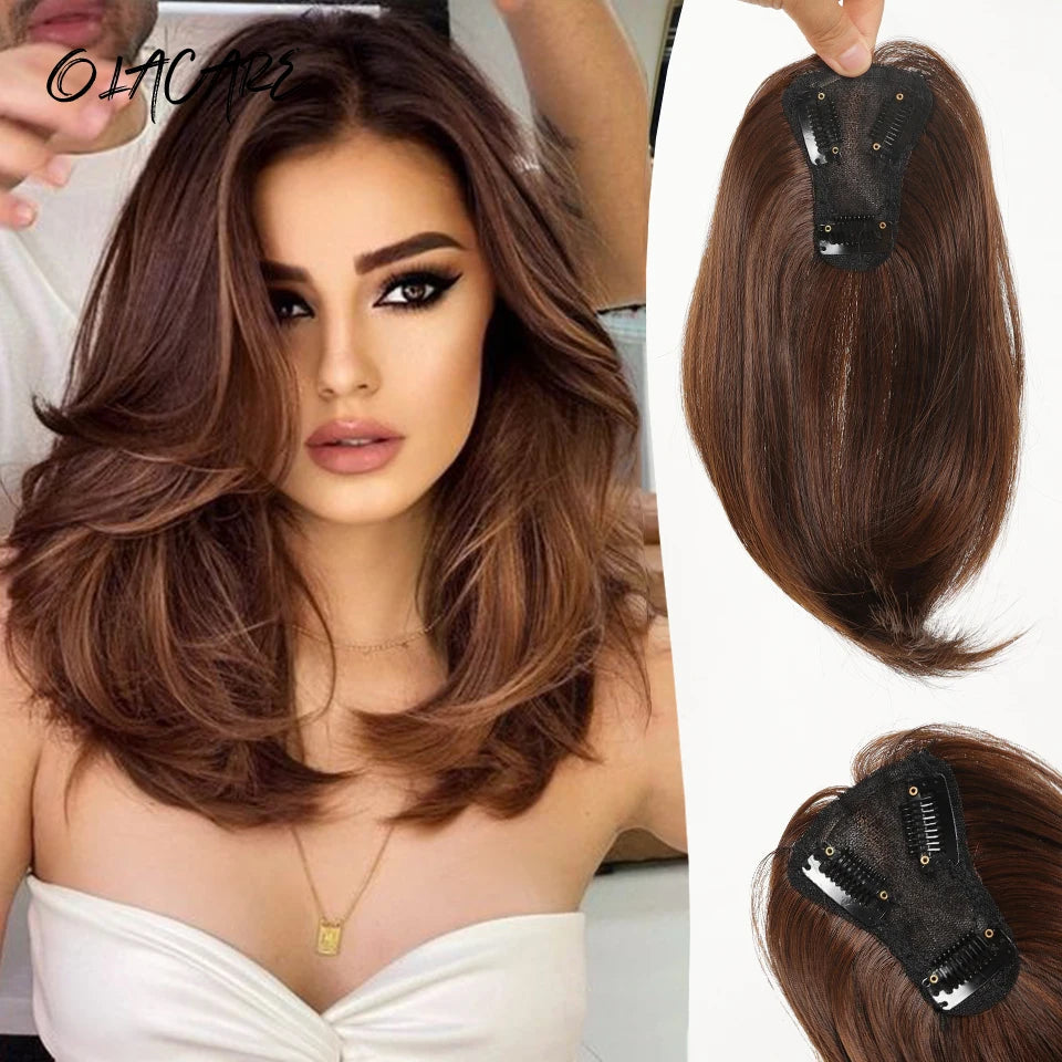 Clip-In Middle Part Fringe Hair Extension for Instant Volume - 8