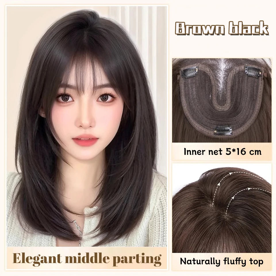 Clip-In Natural Wispy Bangs for Instant Hair Volume - 7