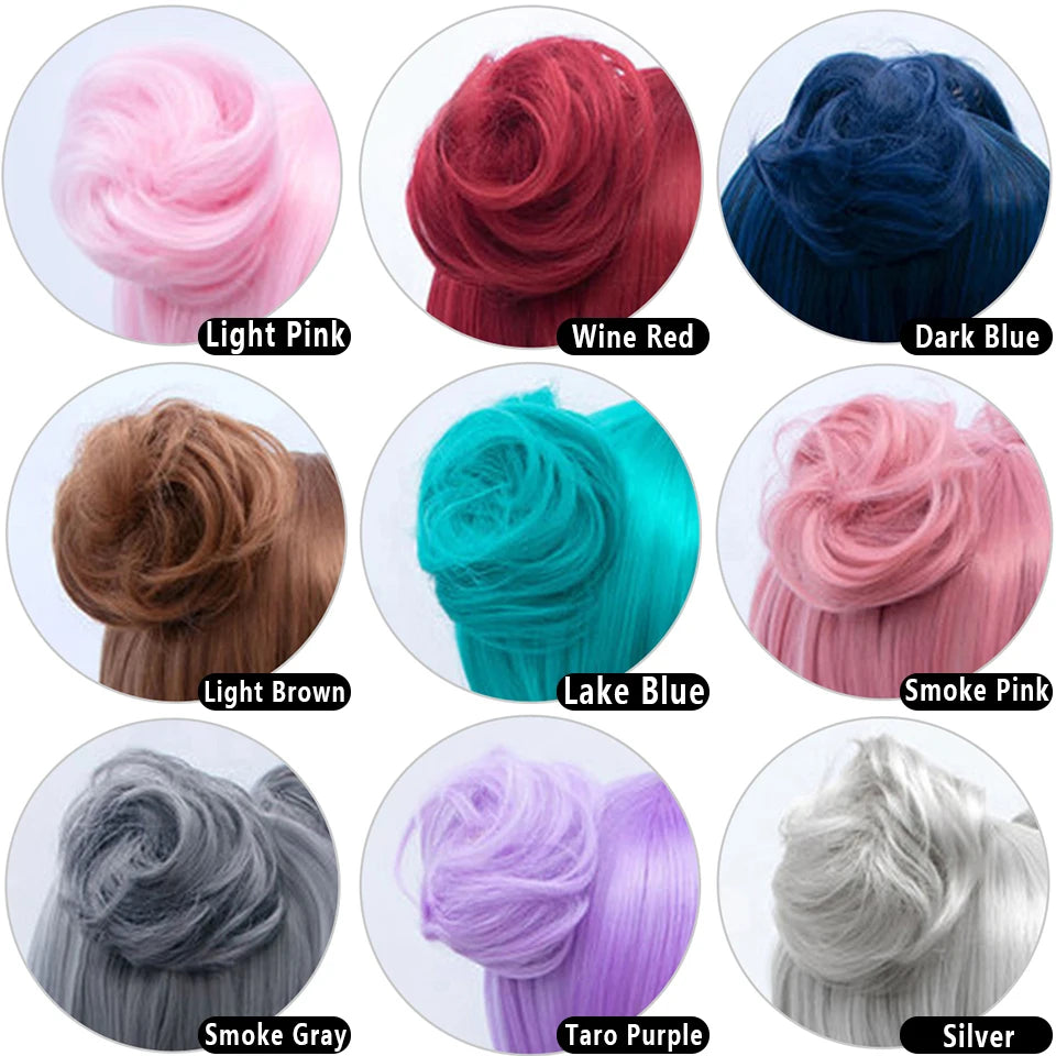Synthetic Hair Bun Chignon for Cosplay and Costume Styles - 11