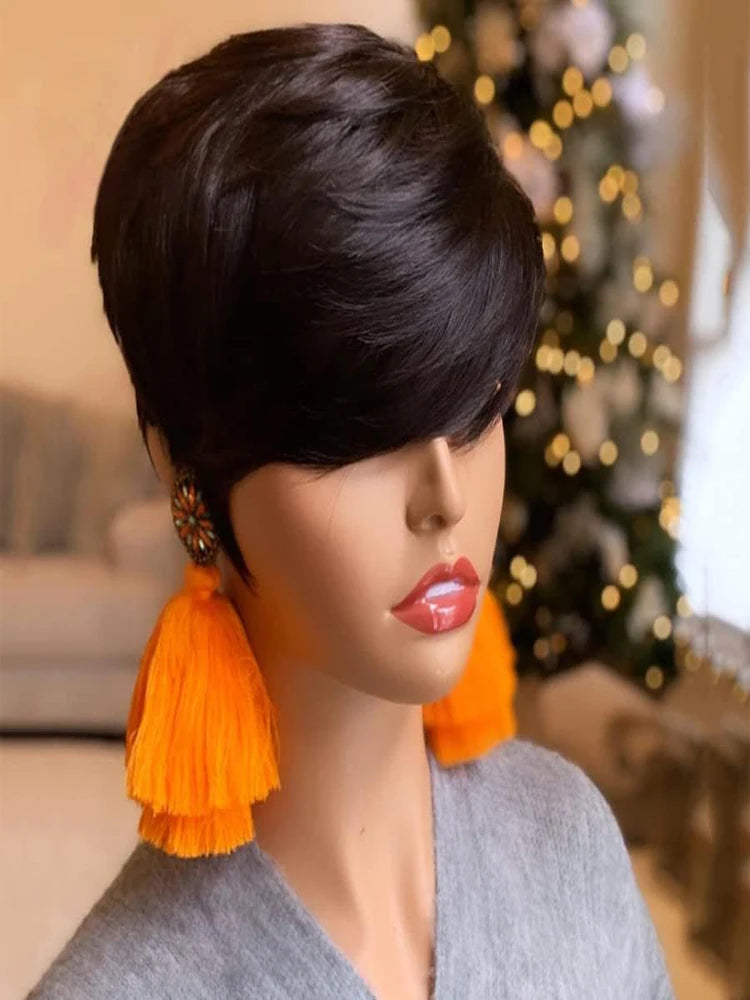 Short Pixie Cut Wavy Wig for Daily Wear Women - 1