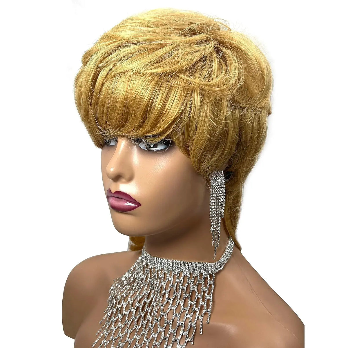 Short Curly Mullet Pixie Cut Wig for Women