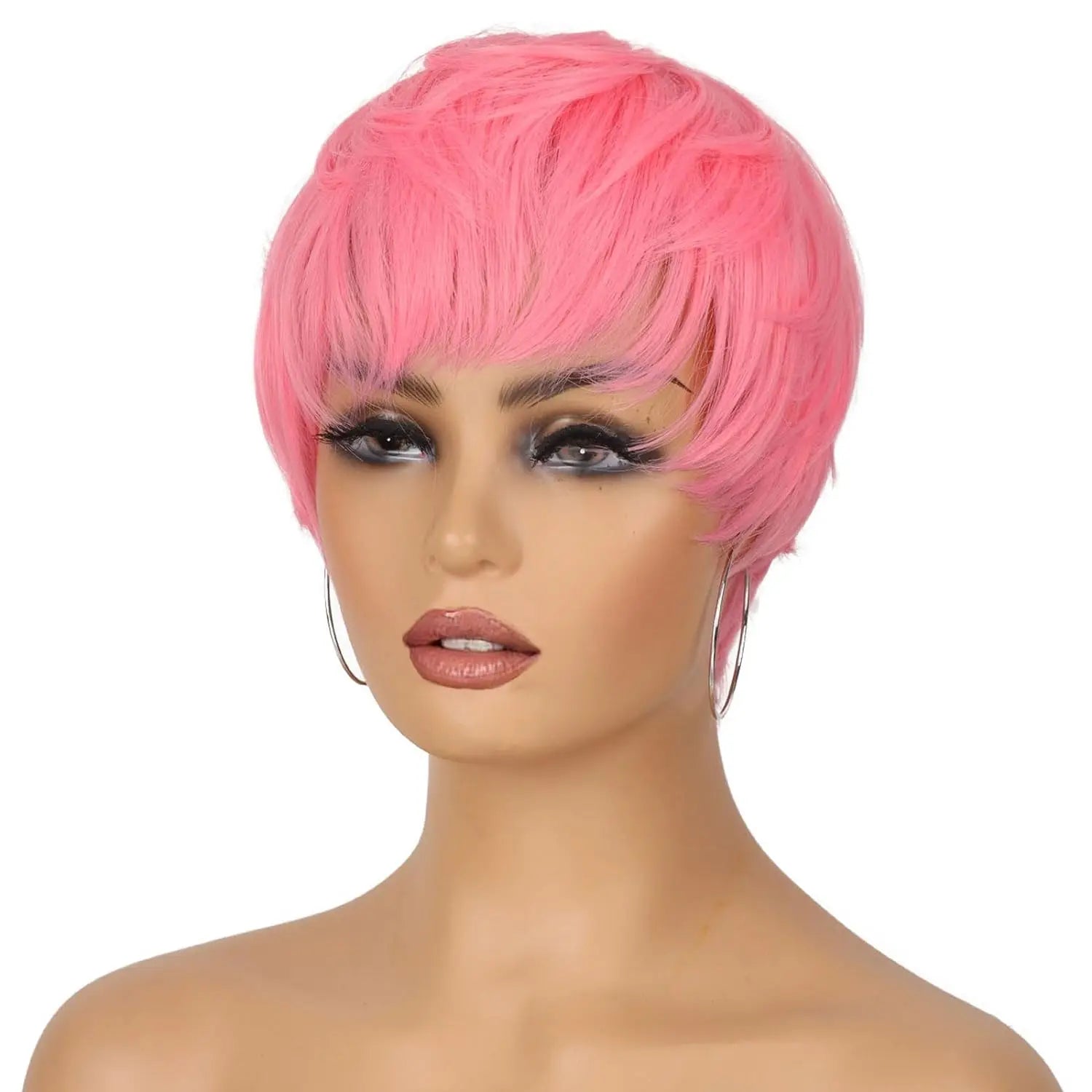 Short Platinum Blonde Pixie Cut Synthetic Wig - 16