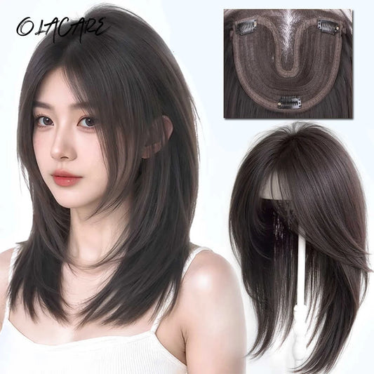 Clip-In Natural Wispy Bangs for Instant Hair Volume