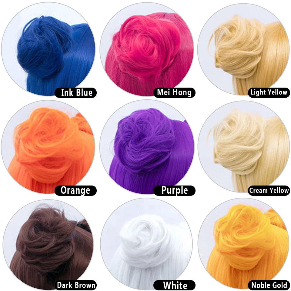 Synthetic Hair Bun Chignon for Cosplay and Costume Styles