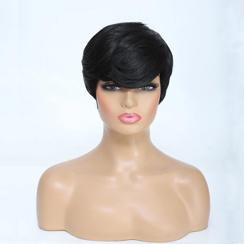 Short Pixie Cut Wavy Wig for Daily Wear Women - 6
