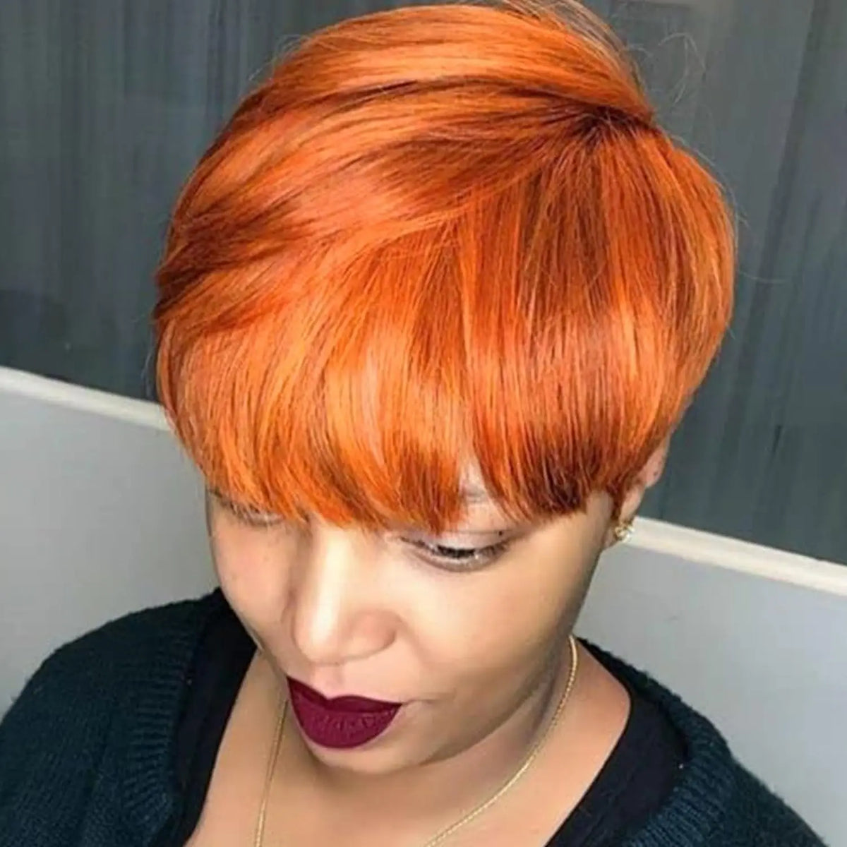 Short Platinum Blonde Pixie Cut Synthetic Wig