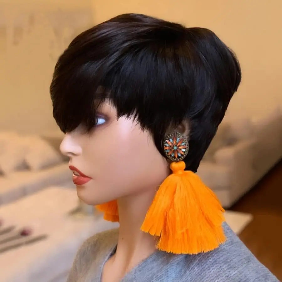 Short Pixie Cut Wavy Wig for Daily Wear Women