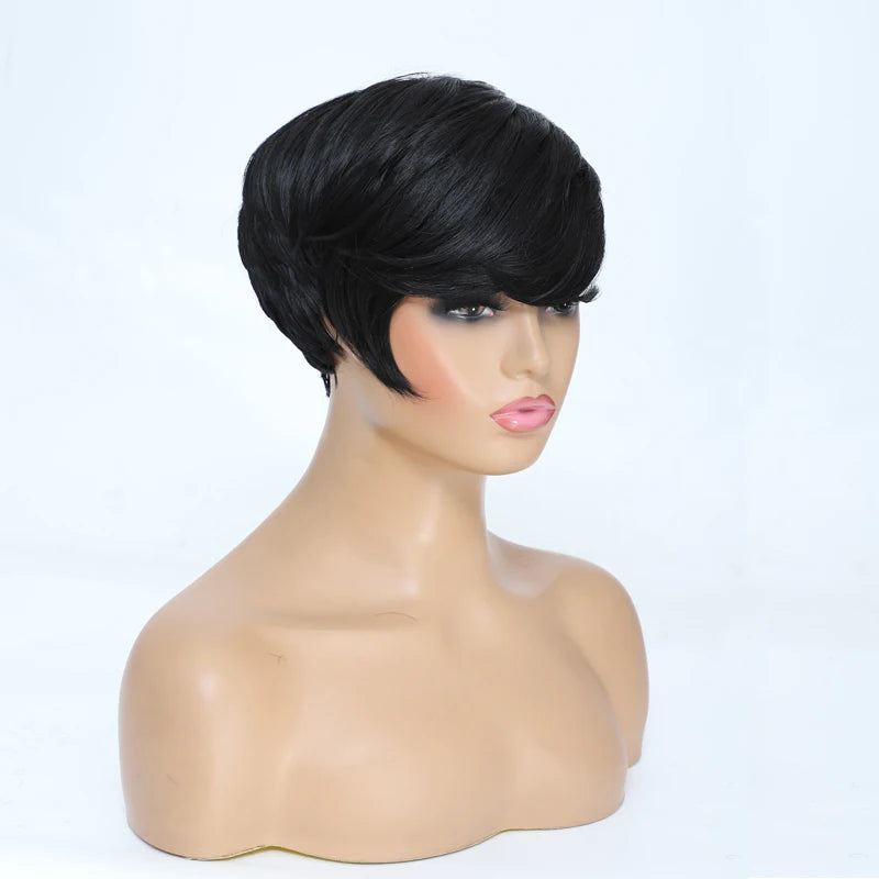 Short Pixie Cut Wavy Wig for Daily Wear Women