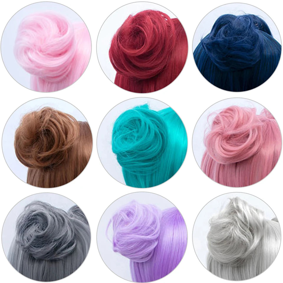 Synthetic Hair Bun Chignon for Cosplay and Costume Styles - 6