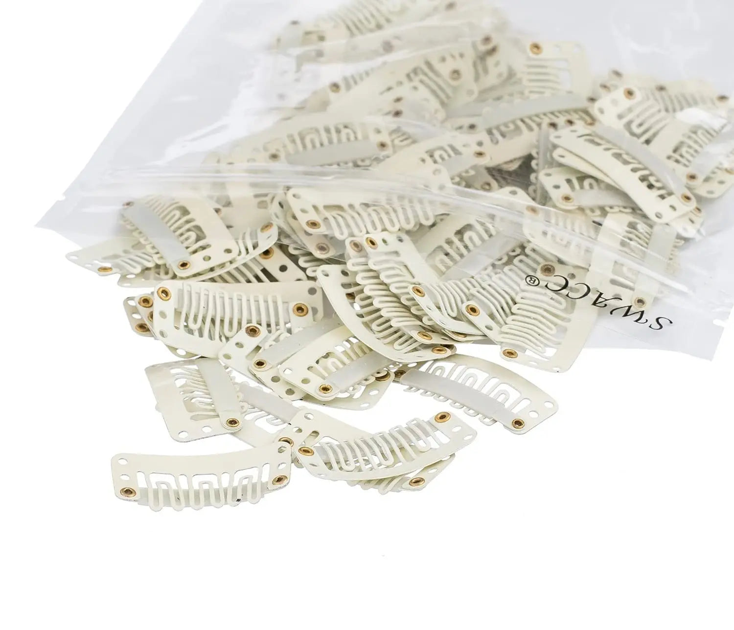 50-Pack U-Shaped Metal Hair Extension Clips for Secure Hold - 8
