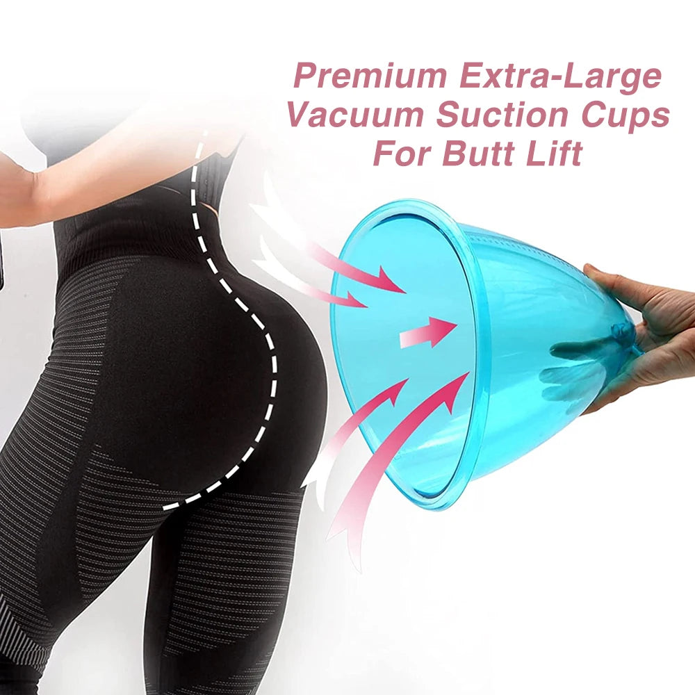 Vacuum Suction Cup Set for Breast Enhancement and Buttock Lifting - 12