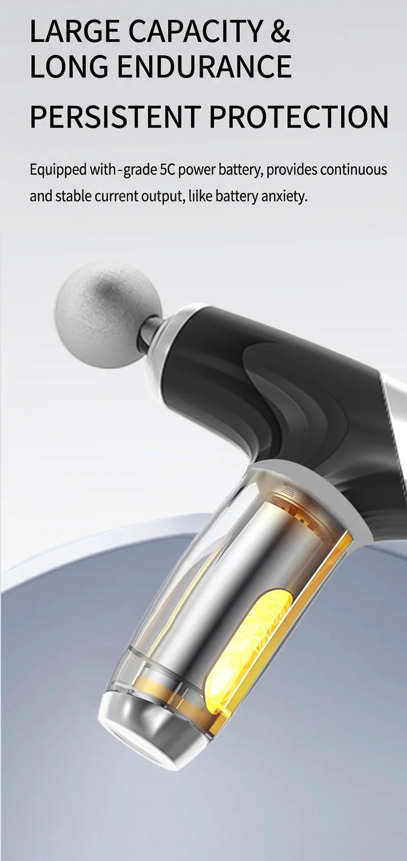 Portable Deep Tissue Percussion Massage Gun for Muscle Recovery and Pain