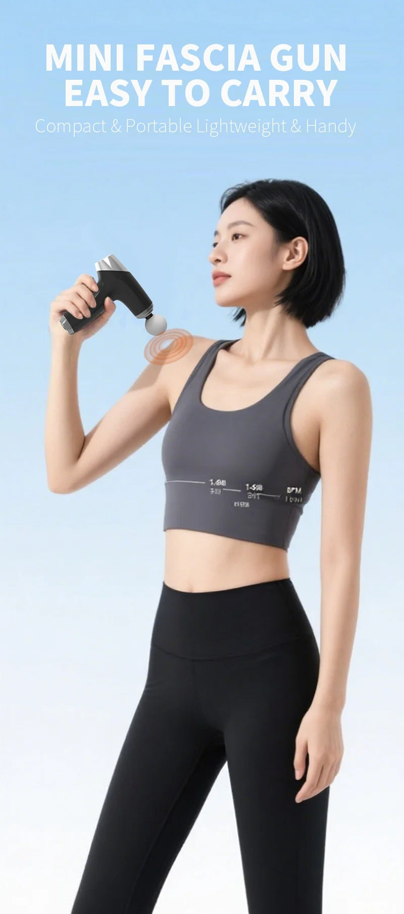 Portable Deep Tissue Percussion Massage Gun for Muscle Recovery and Pain - 11