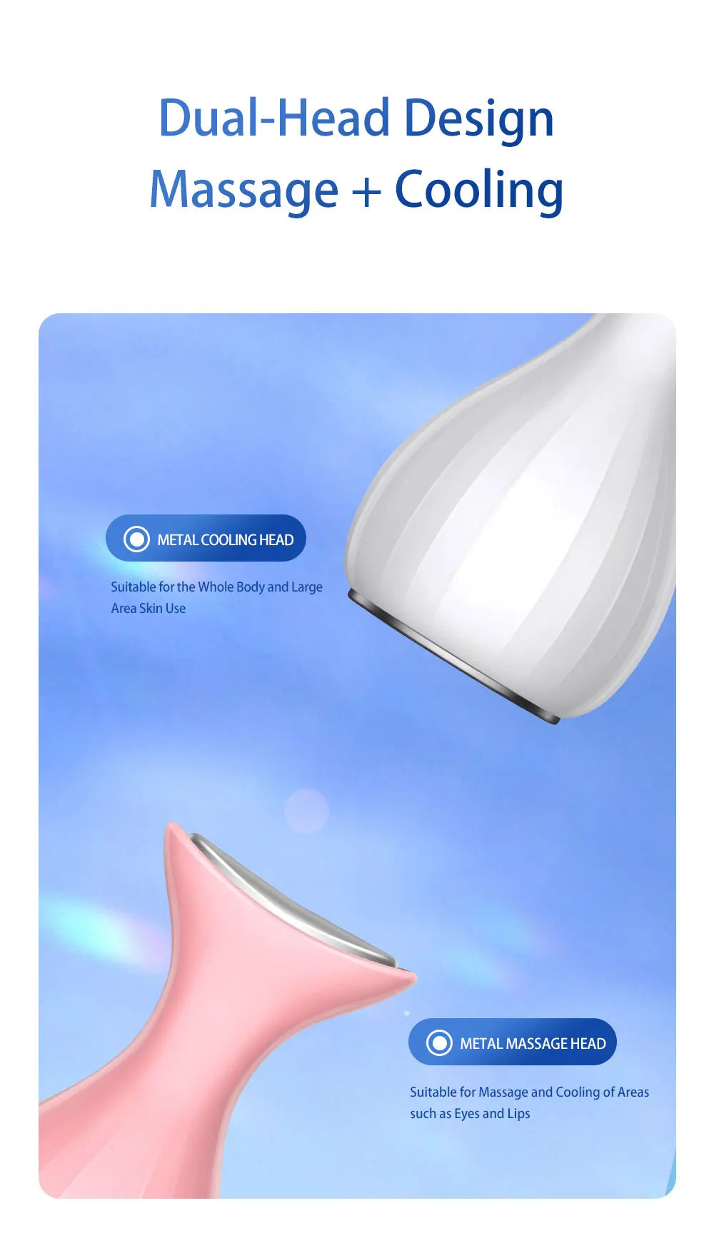 Handheld Facial Cold Compress Massager for Skin Tightening and Puffiness