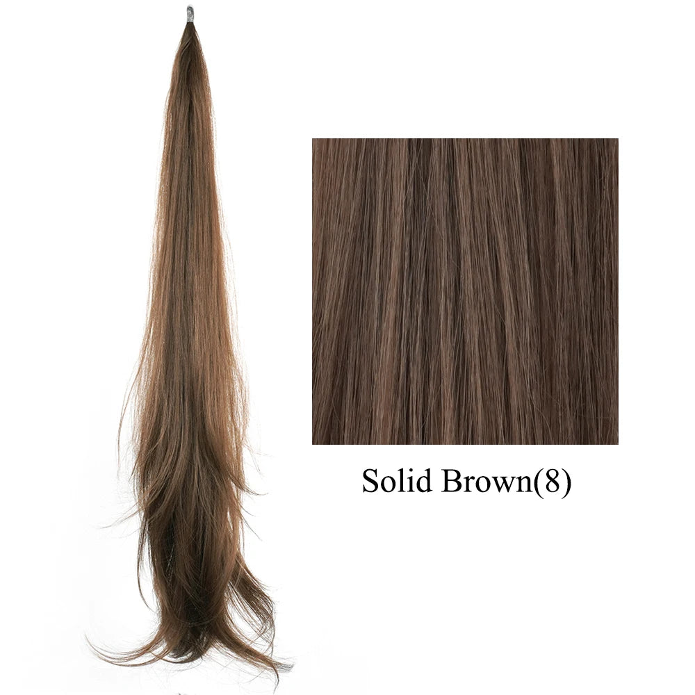 32-Inch Long Layered Straight Ponytail Hair Extension - 28