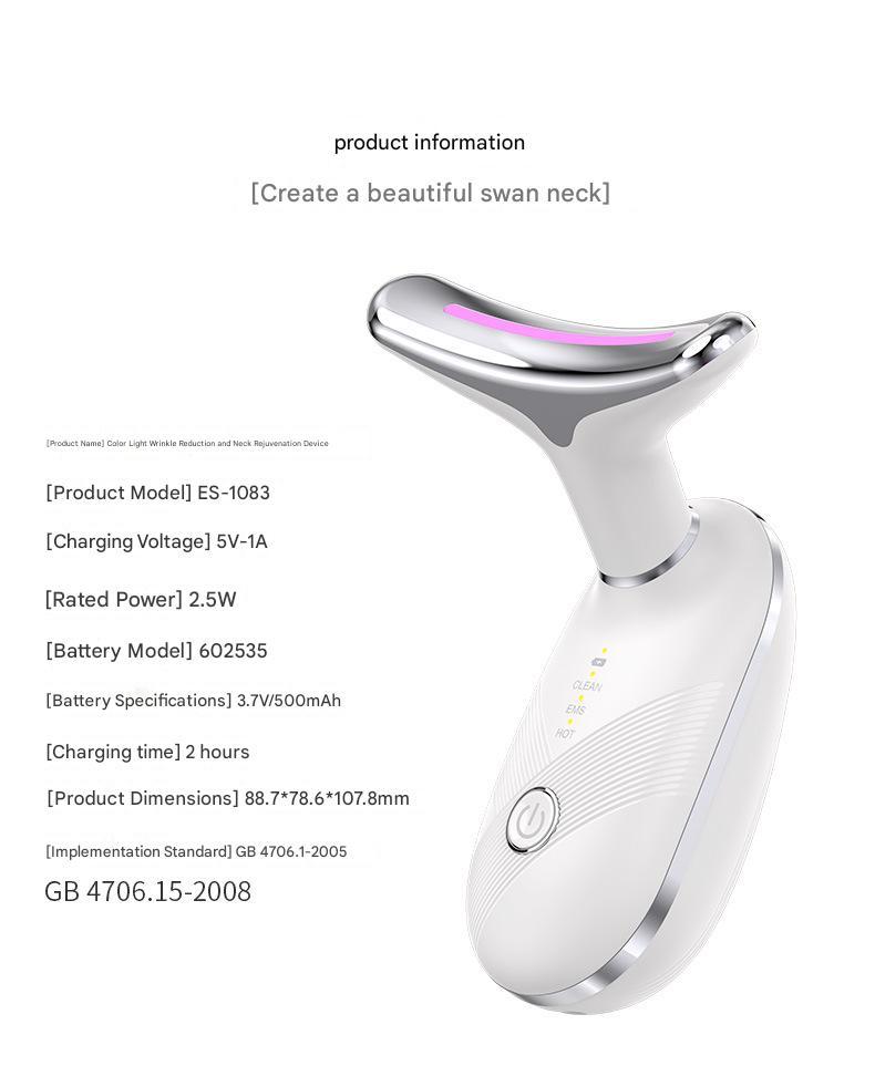 Red Light LED Facial and Neck Massager for Skin Tightening and Sculpting - 14