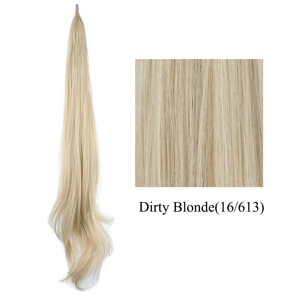 32-Inch Long Layered Straight Ponytail Hair Extension - 24