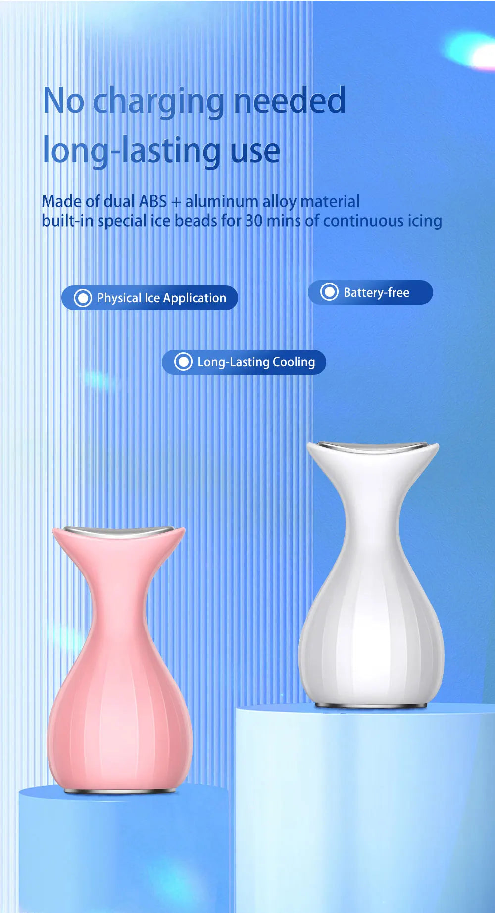Handheld Facial Cold Compress Massager for Skin Tightening and Puffiness - 13