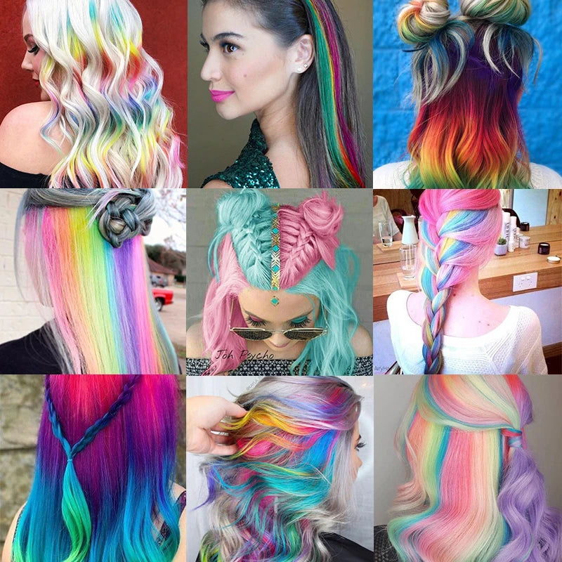 22-Inch Colorful Clip-In Highlight Hair Extensions - 6