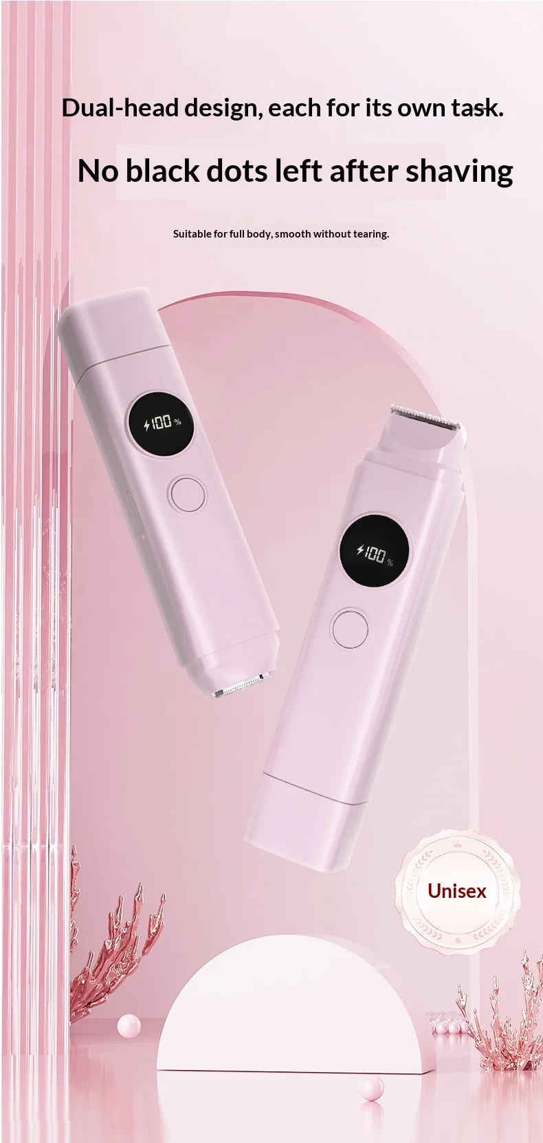 2-in-1 Electric Hair Shaver for Full Body and Bikini Trimming - 9