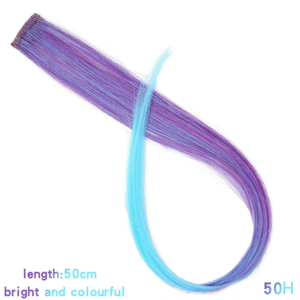 22-Inch Colorful Clip-In Highlight Hair Extensions - 18