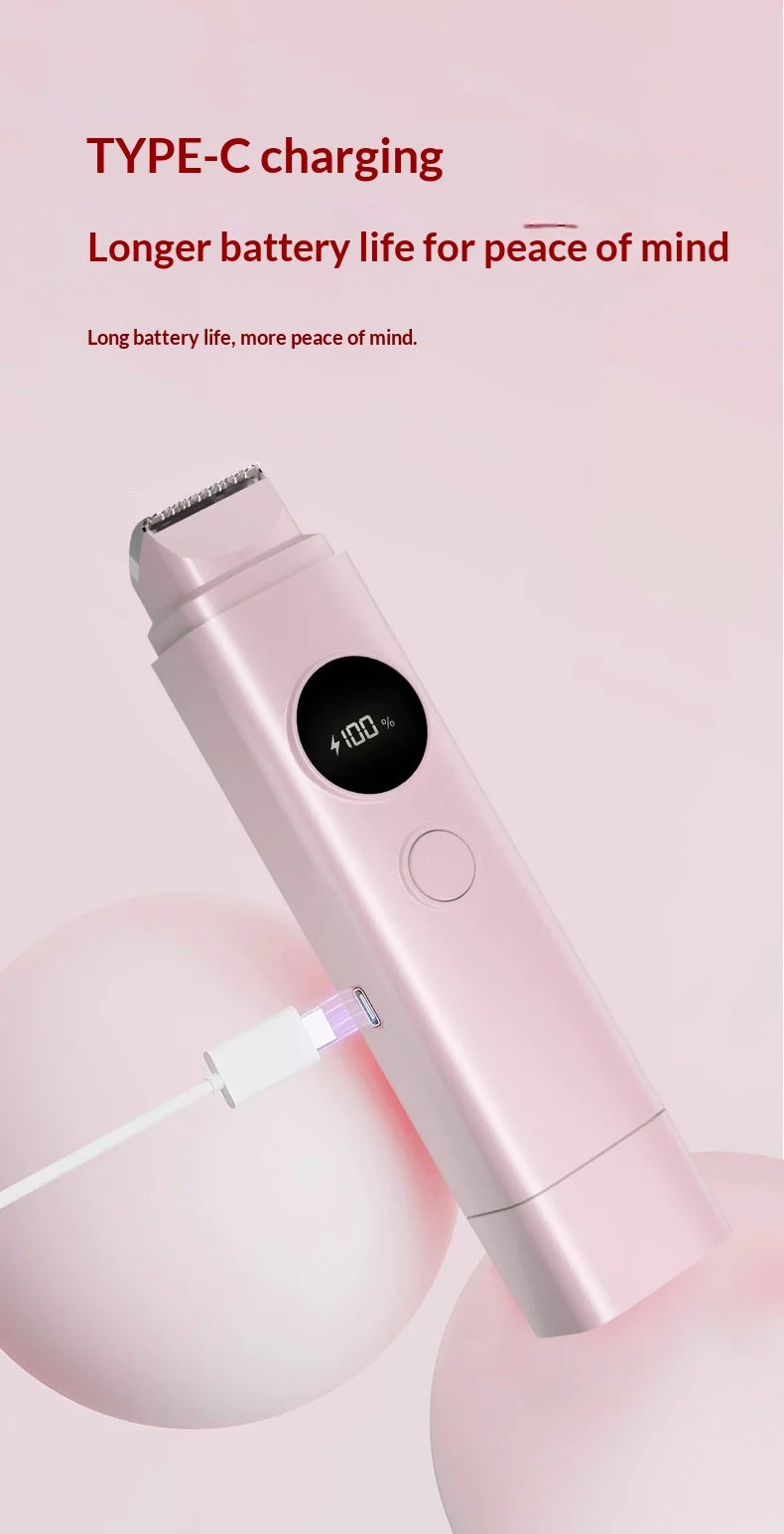 2-in-1 Electric Hair Shaver for Full Body and Bikini Trimming