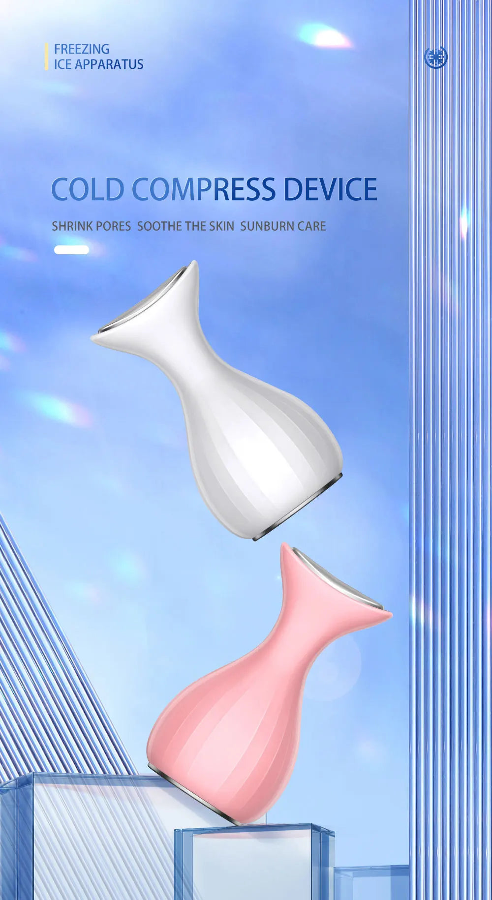 Handheld Facial Cold Compress Massager for Skin Tightening and Puffiness - 7