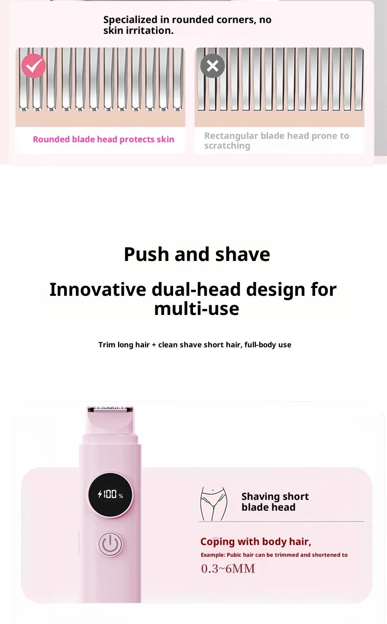 2-in-1 Electric Hair Shaver for Full Body and Bikini Trimming - 13