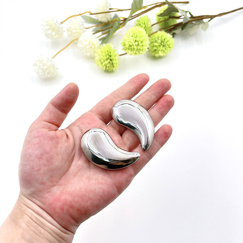 Stainless Steel Cooling Eye Pads for Puffiness and Dark Circles - 12