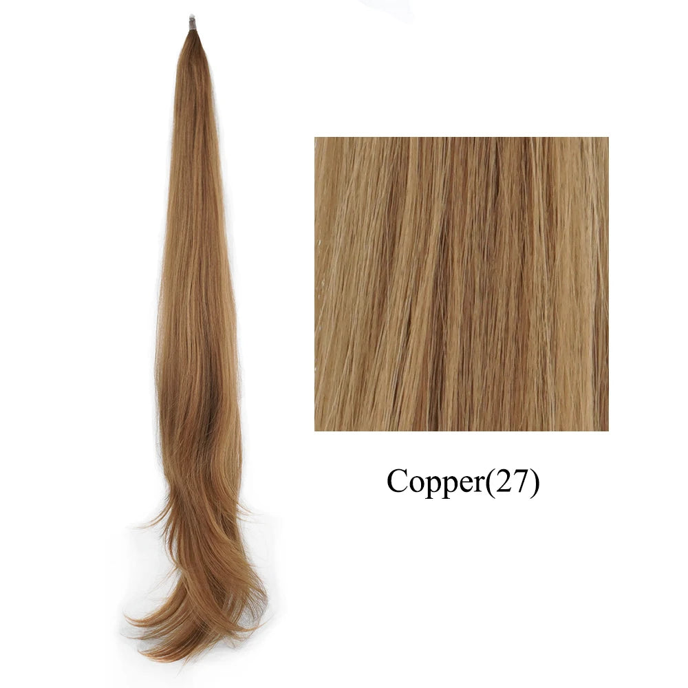 32-Inch Long Layered Straight Ponytail Hair Extension - 21