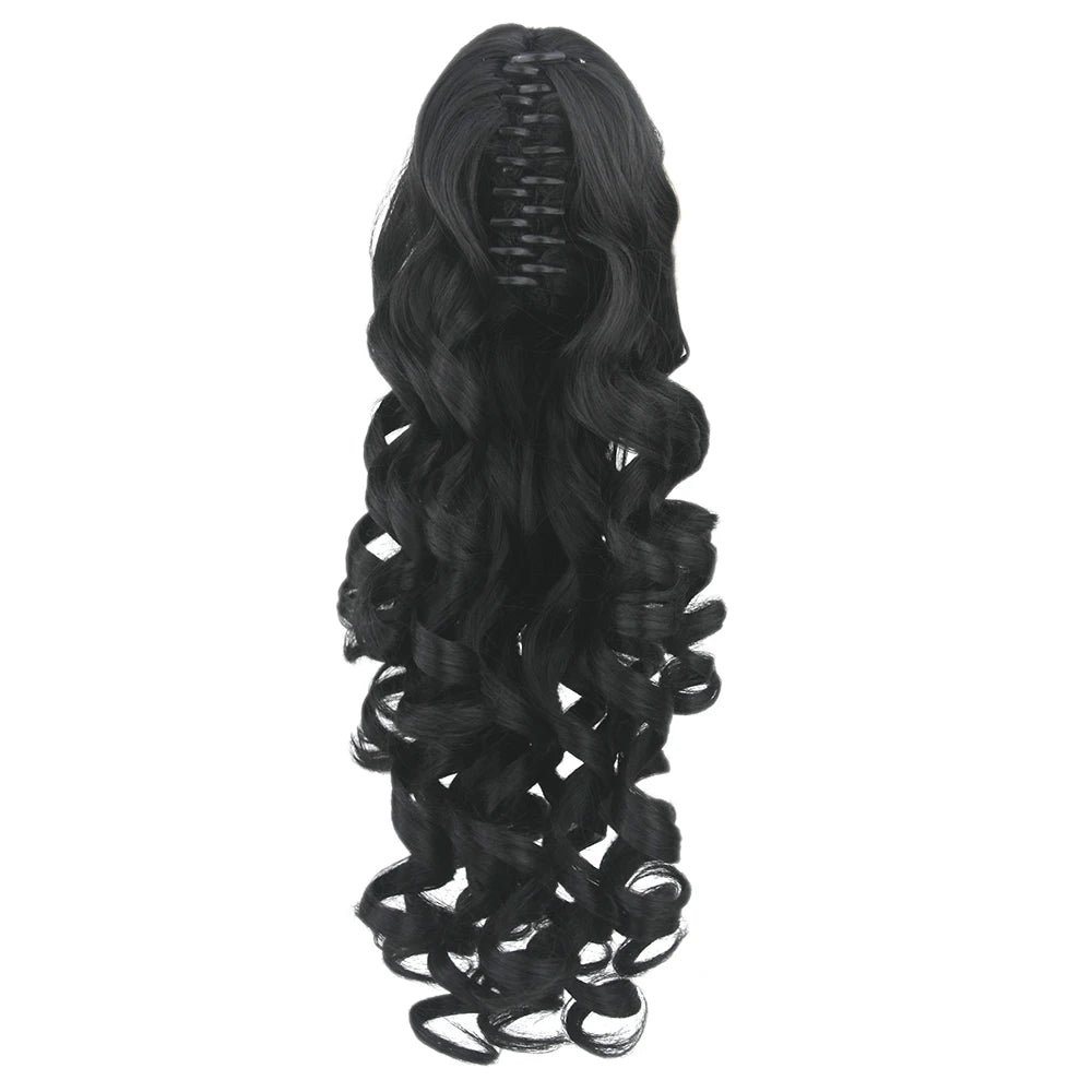 Long Curly Claw Clip Ponytail Hair Extension - 4