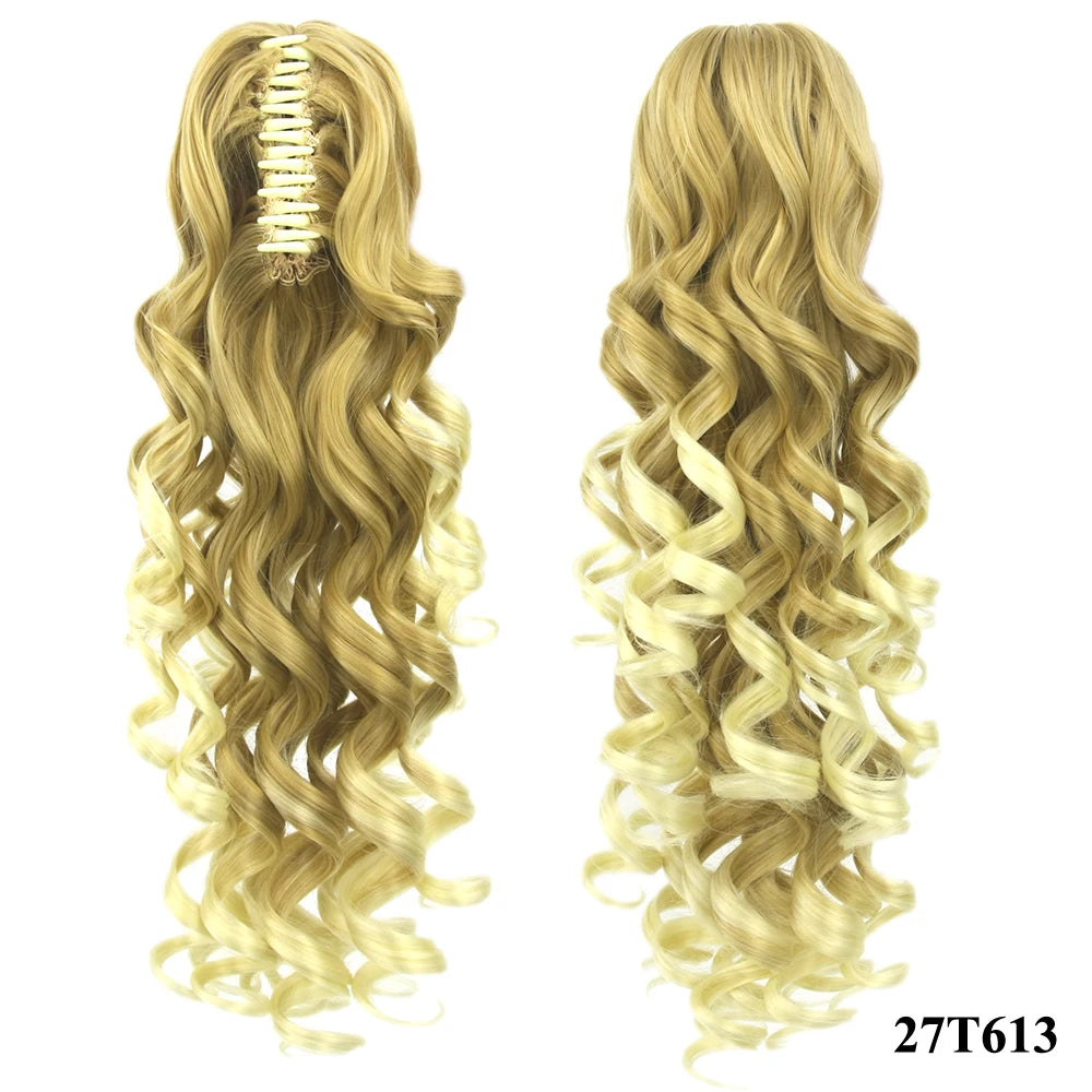 Long Curly Claw Clip Ponytail Hair Extension - 11