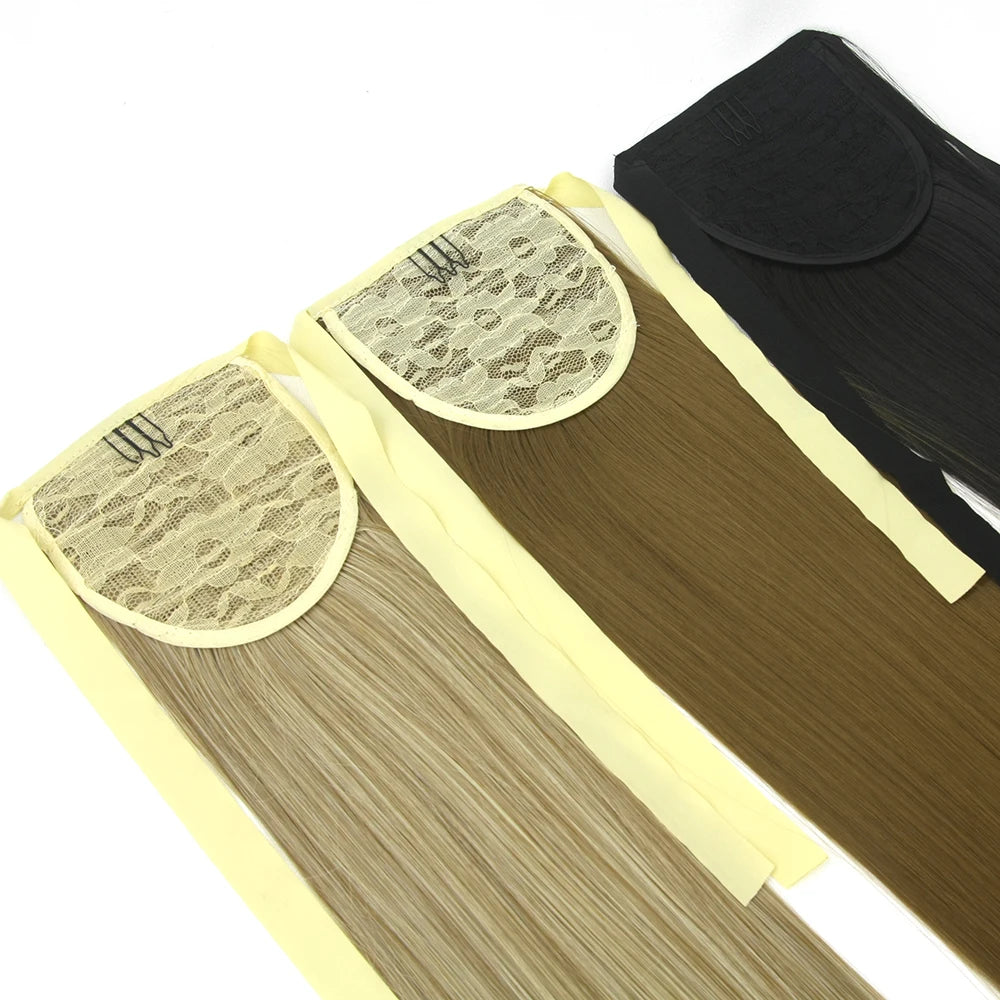 Long Straight Drawstring Ponytail Extension