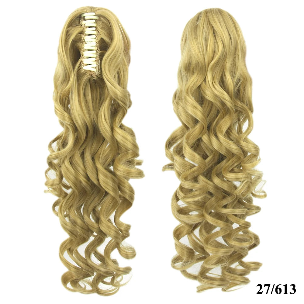 Long Curly Claw Clip Ponytail Hair Extension - 13