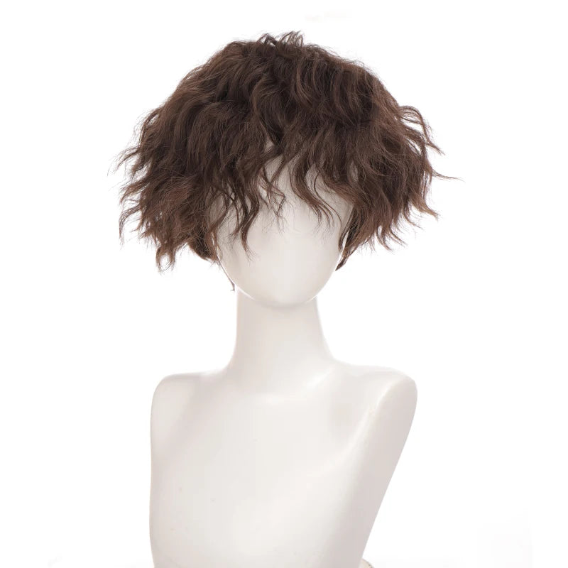 Short Curly Natural Look Wig for Men - 7