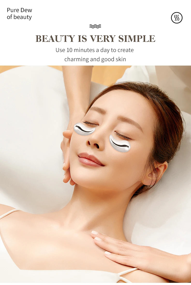 Stainless Steel Cooling Eye Pads for Puffiness and Dark Circles - 8