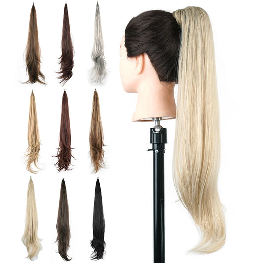 32-Inch Long Layered Straight Ponytail Hair Extension