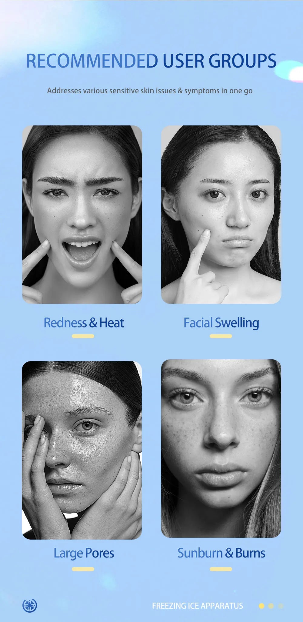 Handheld Facial Cold Compress Massager for Skin Tightening and Puffiness - 9