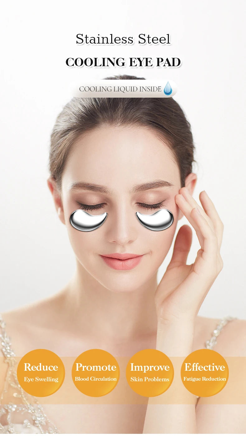 Stainless Steel Cooling Eye Pads for Puffiness and Dark Circles - 7
