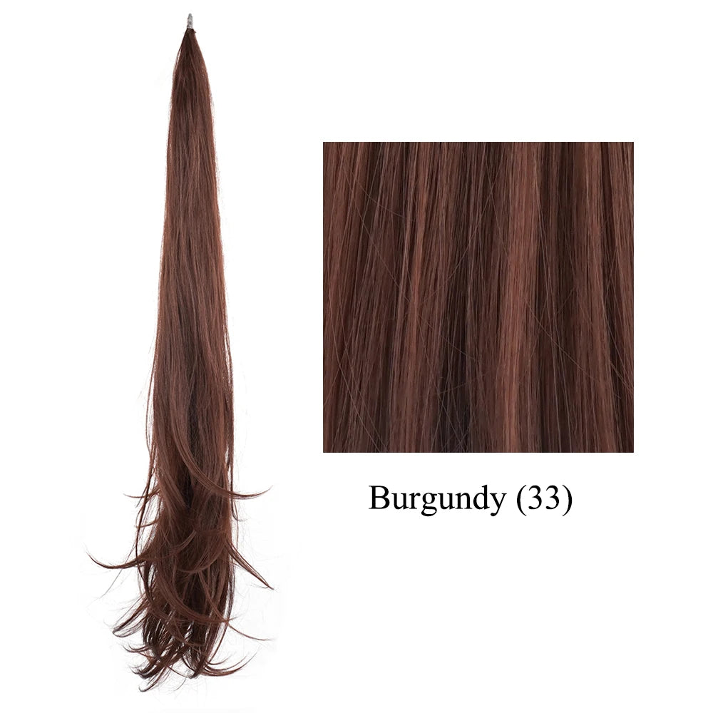 32-Inch Long Layered Straight Ponytail Hair Extension - 25