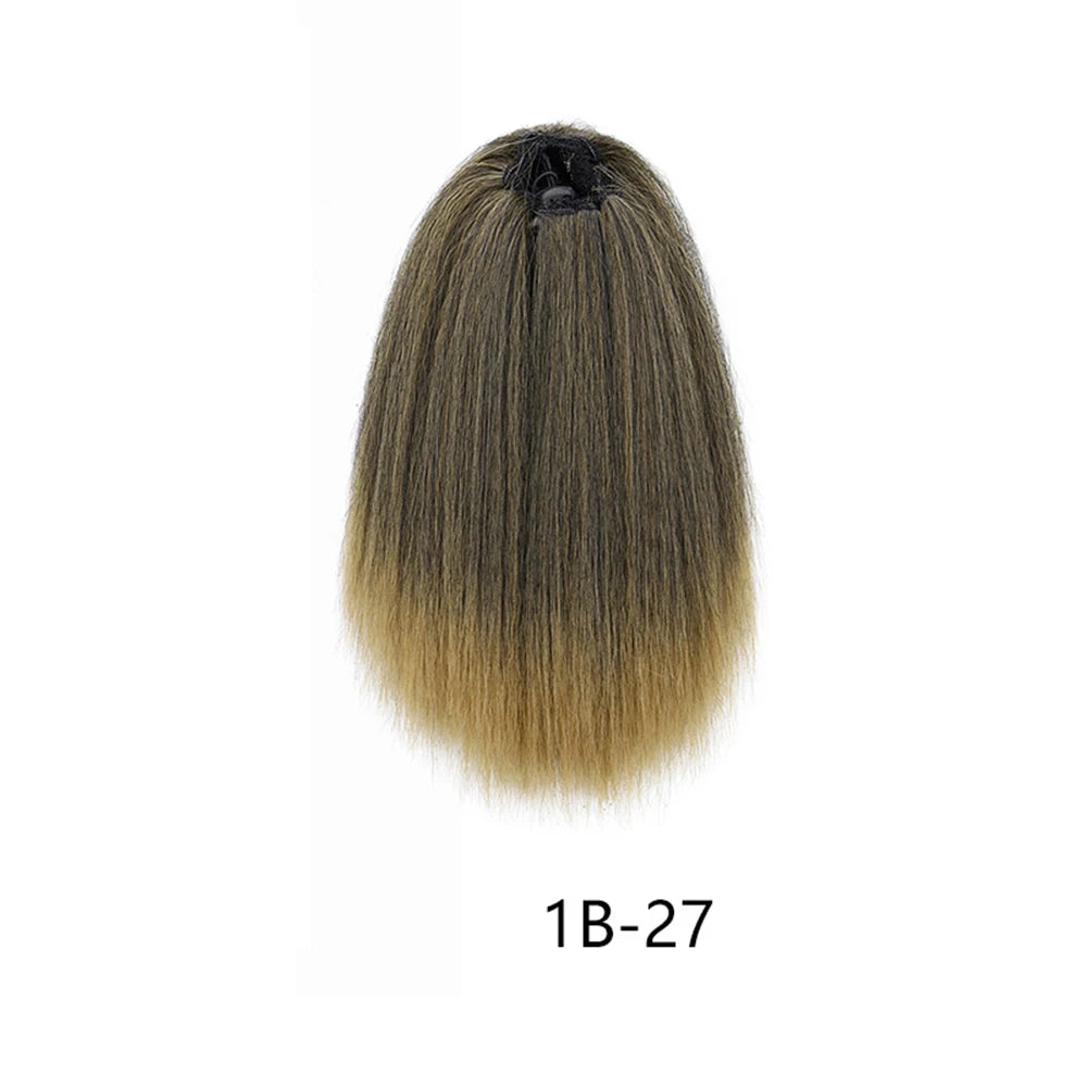 10 Inch Kinky Straight Drawstring Ponytail Extension - 16