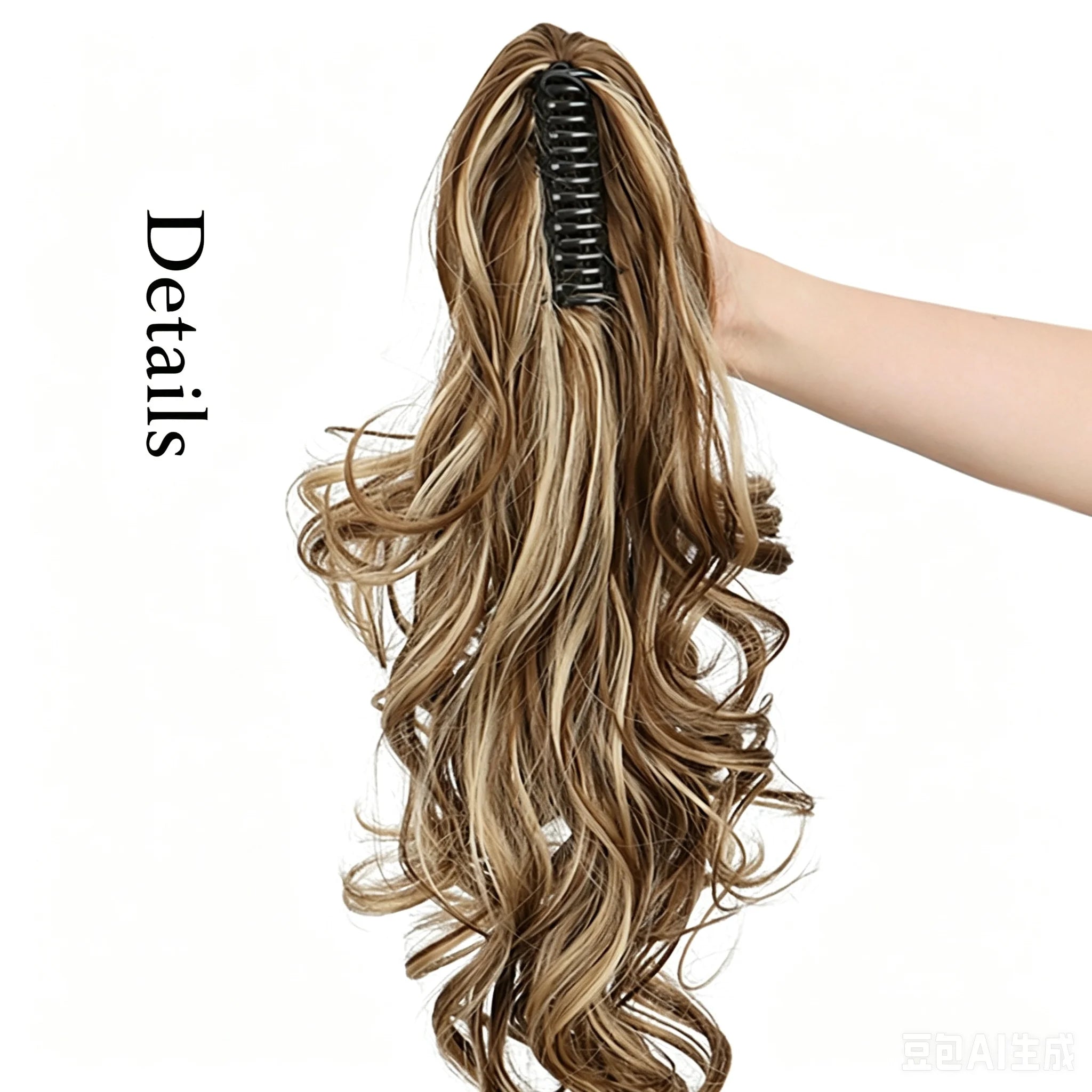 16-Inch Curly Wavy Claw Clip Ponytail Hair Extension - 4